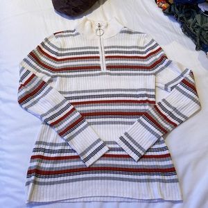 Multicolored striped top